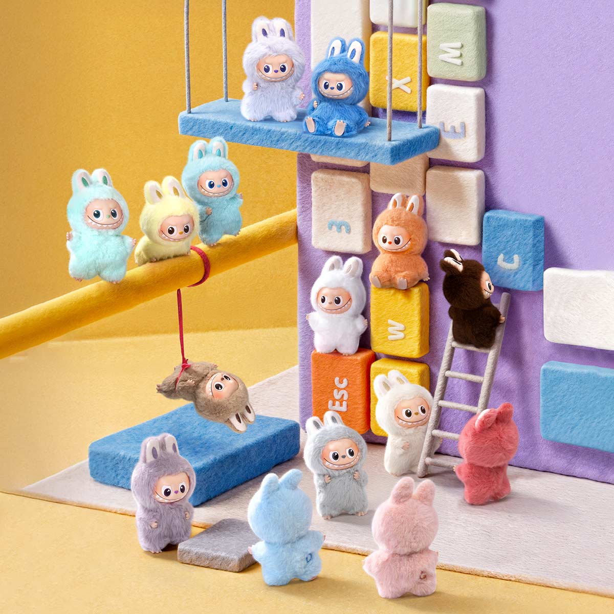 POP MART LABUBU THE MONSTERS Pin for Love Series-Vinyl Plush Pendant Blind Box (A-M)