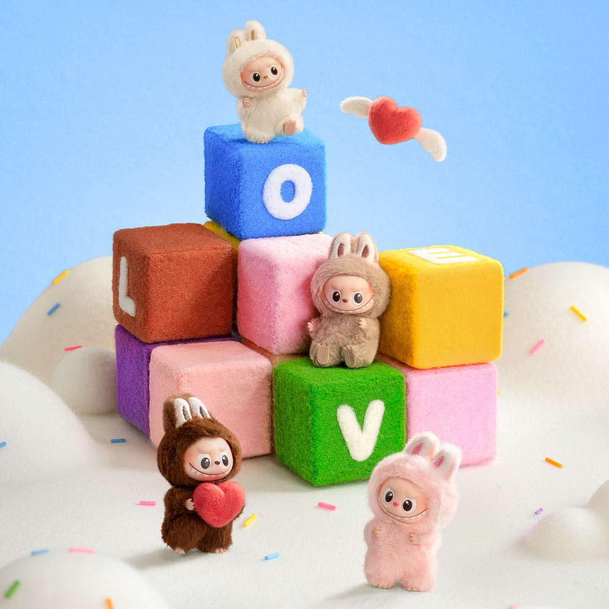 POP MART LABUBU THE MONSTERS Pin for Love Series-Vinyl Plush Pendant Blind Box (A-M)