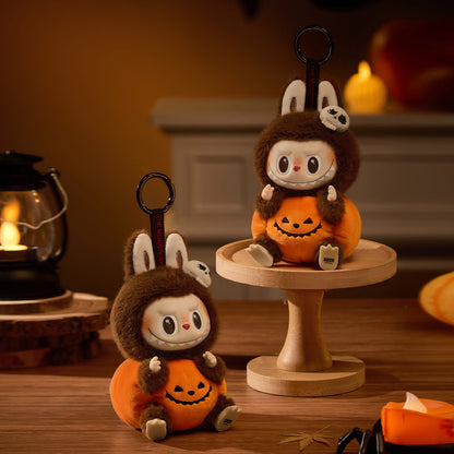 POP LABUBU Happy Halloween Party Series-Sitting Pumpkin Vinyl Plush Pendant
