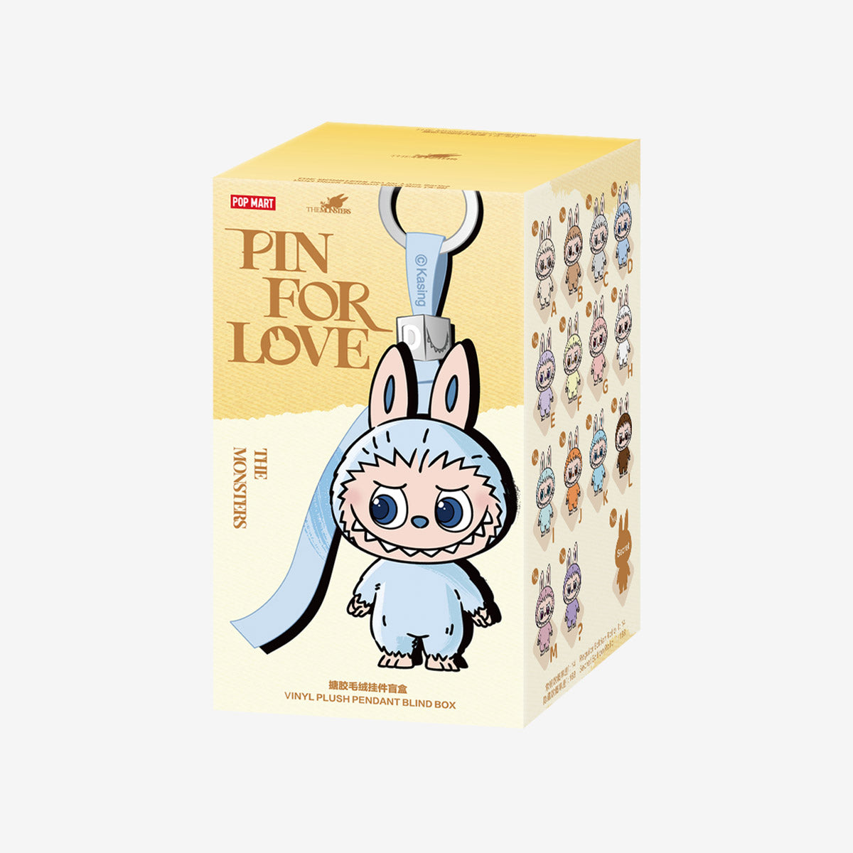 POP MART LABUBU THE MONSTERS Pin for Love Series-Vinyl Plush Pendant Blind Box (A-M)